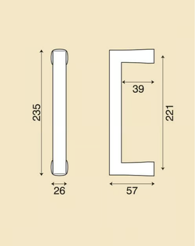 MILANO - Bronze pull handle by GIARA ART DESIGN-BRONZE - view 3